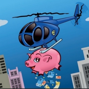 Kvasac i helikopter
